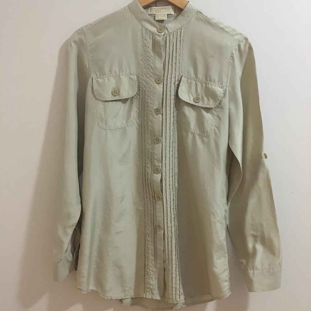 Michael Kors Silk Button Down Blouse